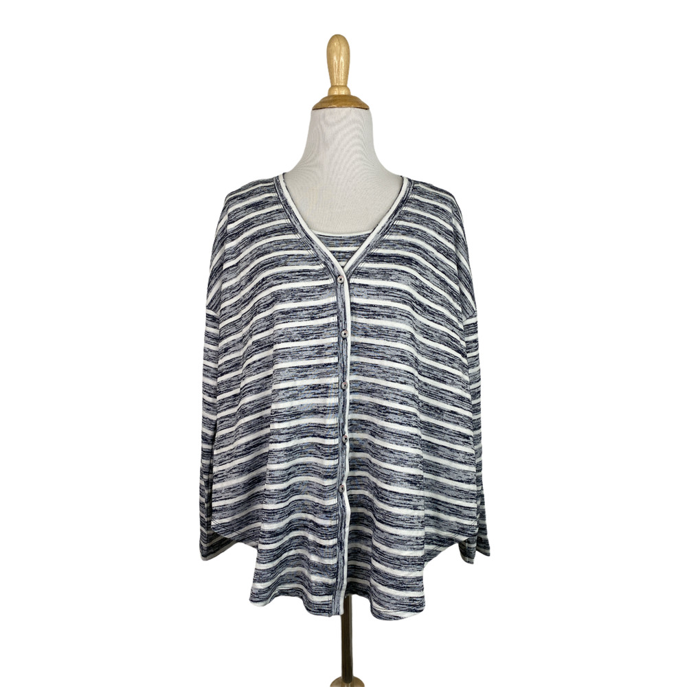 Tommy Hilfiger Stripe Cardigan & Top XL